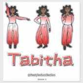 Crimson Ombre  Dancer #1 Aufkleber (Blatt)