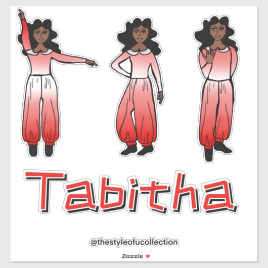 Crimson Ombre  Dancer #1 Aufkleber (Blatt)