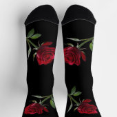 Crimson on Ebony: Die Single-Rote Rose, Socken (Oben)