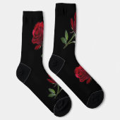 Crimson on Ebony: Die Single-Rote Rose, Socken (Rechts)