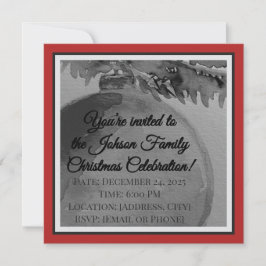 Crimson Ornament Christmas – Invitation Einladung