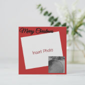 Crimson Ornament Weihnachten - Elegante Urlaubskar (Stehend Vorderseite)