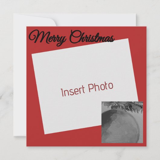 Crimson Ornament Weihnachten - Elegante Urlaubskar (Vorderseite)