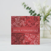 Crimson Paisley Swirl Event Einladung (Stehend Vorderseite)