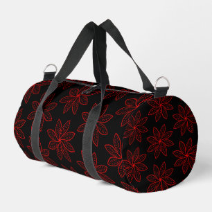 Crimson Pattern auf schwarz Duffle Bag