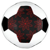 Crimson Pattern auf schwarz Fußball (Gedreht)