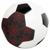Crimson Pattern auf schwarz Fußball (Dreiviertel)