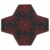 Crimson Pattern auf schwarz Fußball (Flach)