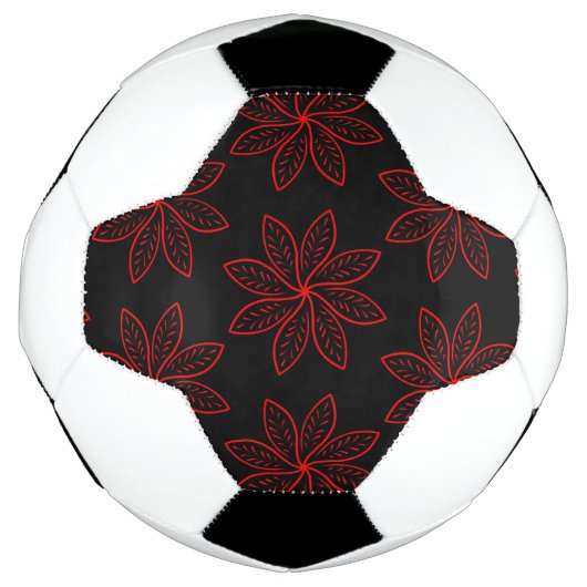 Crimson Pattern auf schwarz Fußball (Vorderseite)
