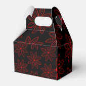 Crimson Pattern auf schwarz Geschenkschachtel (Rückseite)