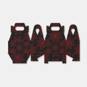 Crimson Pattern auf schwarz Geschenkschachtel (Ungefaltet)