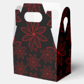 Crimson Pattern auf schwarz Geschenkschachtel (Geöffnet)