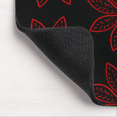 Crimson Pattern auf schwarz Mousepad (Ecke)