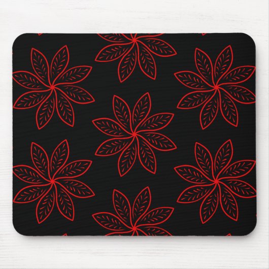 Crimson Pattern auf schwarz Mousepad (Vorne)