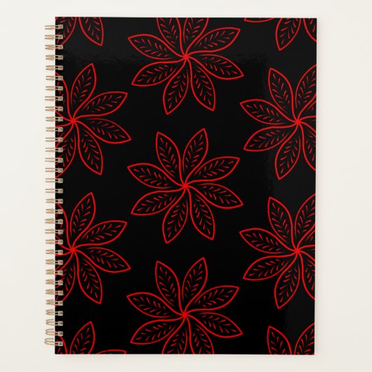 Crimson Pattern auf schwarz Planer (Vorderseite)