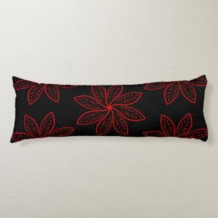 Crimson Pattern auf schwarz Seitenschläferkissen