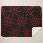 Crimson Pattern auf schwarz Sherpadecke (Vorderseite (Horizontal))