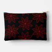Crimson Pattern auf schwarz Zubehörtasche (Rückseite)