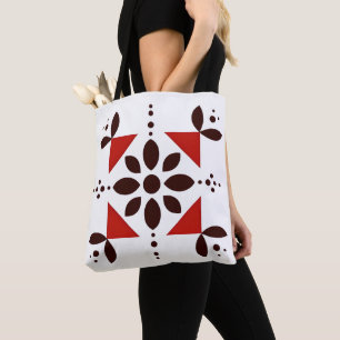 Crimson Petal Burst Tote Bag Tasche