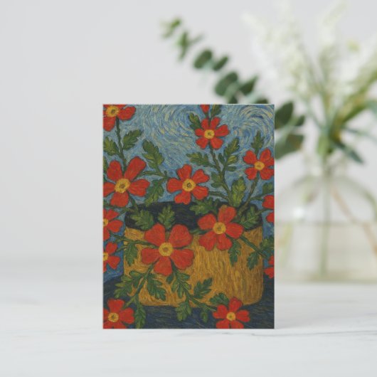 Crimson Phlox Postcard Postkarte (Stehend Vorderseite)