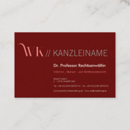 Crimson Pink and Cool Visitenkarte