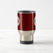 Crimson Pinstripe Monogram Tasse (Mittel)