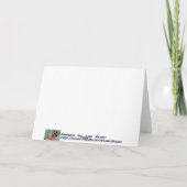 Crimson Poinsettia Merry Christmas Card Feiertagskarte (Rückseite)