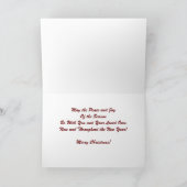 Crimson Poinsettia Merry Christmas Card Feiertagskarte (Innenseite)