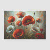 Crimson Poppy Dance Decoupage Seidenpapier (Vorderseite)