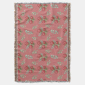 Crimson Protea Bouquet Watercolor Decke (Vorderseite Vertikal)