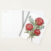 Crimson Protea Bouquet Watercolor Planer (Anzeige)