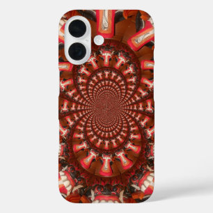 Crimson Pulse   Kaleidoskop Zunge Abstrakte Kunst iPhone 16 Hülle