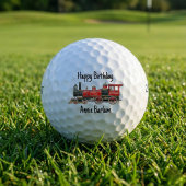 Crimson Rail Celebration Custom Red Train Geburtst Golfball