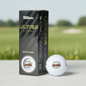 Crimson Rail Celebration Custom Red Train Geburtst Golfball