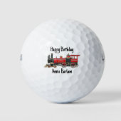 Crimson Rail Celebration Custom Red Train Geburtst Golfball (Vorderseite)