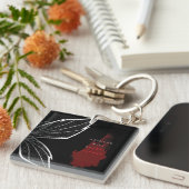 Crimson Rain Gesuchte Blume (eng) Schlüsselanhänger (Vorderseite rechts)