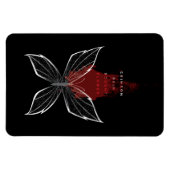 Crimson Rain Gesuchte Blume Wraith Butterfly Magnet (Horizontal)