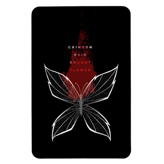 Crimson Rain Gesuchte Blume Wraith Butterfly Magnet (Vertikal)