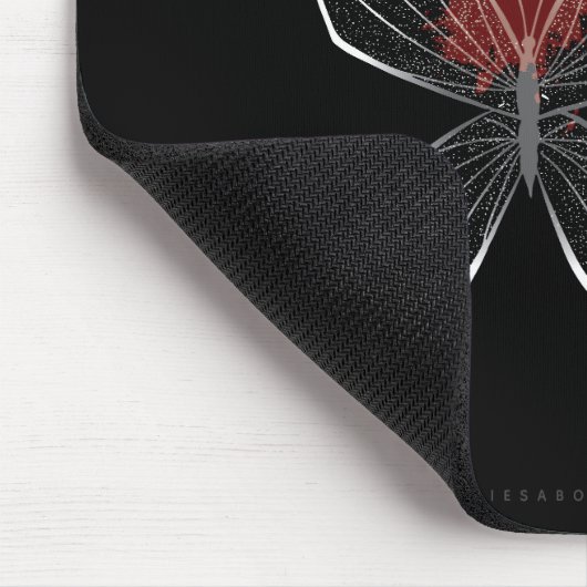 Crimson Rain Gesuchte Blume Wraith Butterfly Mousepad (Ecke)