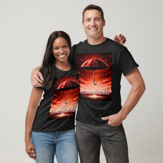 Crimson Rainfall - Rotes T-Shirt der Schirmherrsch