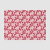 Crimson Red and Blush Pink Hearts and Roses  Seidenpapier (Vorderseite)