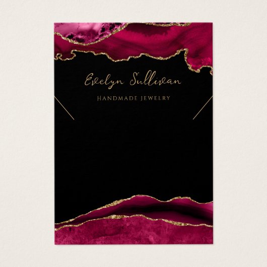 Crimson Red and Gold agklace Display Card (Vorderseite)