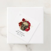 Crimson Red and Gold Gothic Skull and Rose Geschenkanhänger (Beispiel)