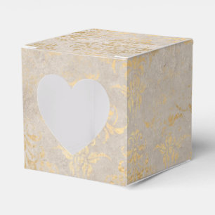 Crimson Red and Gold Vintag Damask Gevor Box Geschenkschachtel