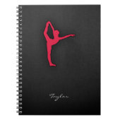 Crimson Red Ballet Dancer Notizblock (Vorderseite)