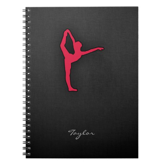Crimson Red Ballet Dancer Notizblock (Vorderseite)
