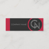 Crimson Red Bold Mini Visitenkarte (Vorderseite)