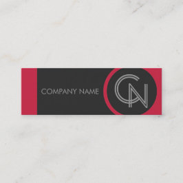 Crimson Red Bold Mini Visitenkarte