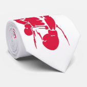 Crimson Red Boxing Krawatte (Gerollt)