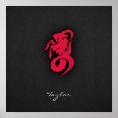 Crimson Red Capricorn Poster (Vorne)